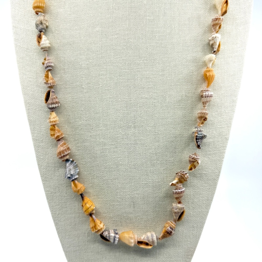 Natural Seashell Boho Necklace - Coastal Long Layering Jewelry